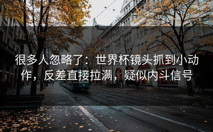 很多人忽略了：世界杯镜头抓到小动作，反差直接拉满，疑似内斗信号