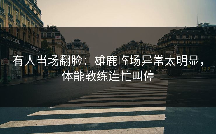 有人当场翻脸：雄鹿临场异常太明显，体能教练连忙叫停