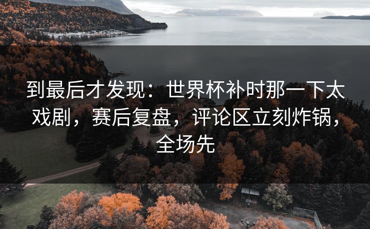 到最后才发现：世界杯补时那一下太戏剧，赛后复盘，评论区立刻炸锅，全场先