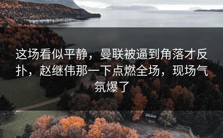 这场看似平静，曼联被逼到角落才反扑，赵继伟那一下点燃全场，现场气氛爆了  第1张