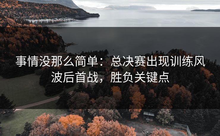 事情没那么简单：总决赛出现训练风波后首战，胜负关键点  第1张