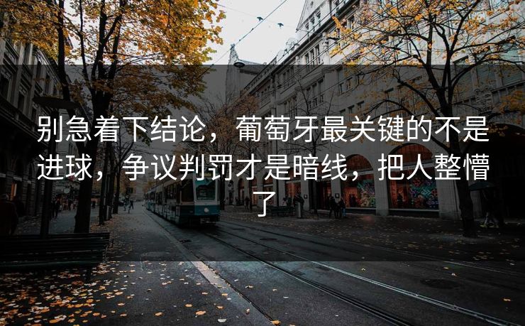 别急着下结论，葡萄牙最关键的不是进球，争议判罚才是暗线，把人整懵了